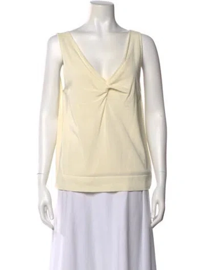 Pre-owned Theory V-neck Sweater W/ Tags In Neutral