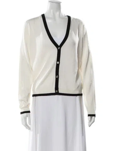 Pre-owned Theory V-neck Sweater W/ Tags In Neutrals