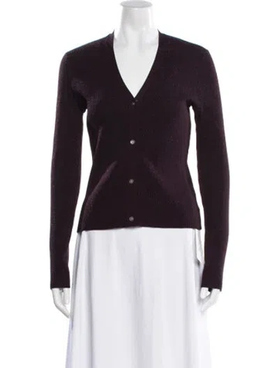 Pre-owned Theory V-neck Sweater W/ Tags In Purple