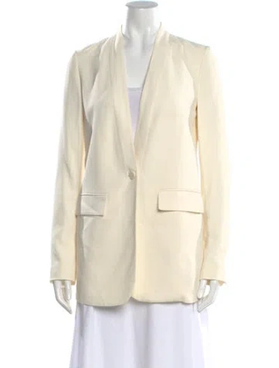 Pre-owned Theory V-neck Sweater In White