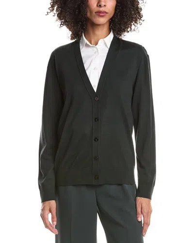Theory V-neck Wool Cardigan In Black