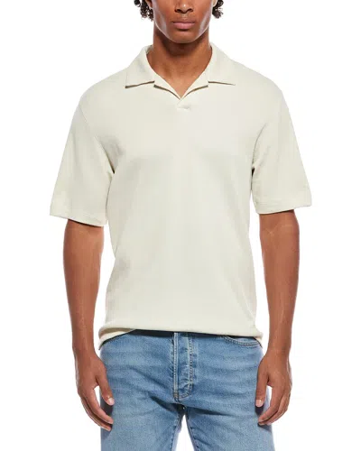Theory Waffle Polo Shirt In Neutral