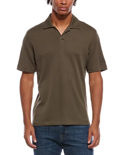 Theory Waffle Polo Shirt In Green