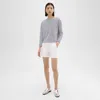 Theory Waist Tab Short In Good Linen In White