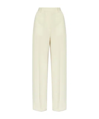 Theory Waistband Loop Casual Pants In White