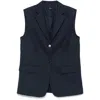 Theory Notched-lapels Gilet In Blue