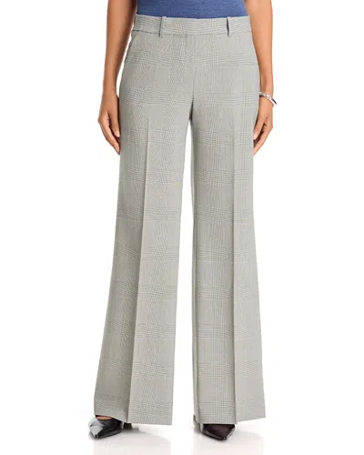 Theory Wales Wool Blend Flare Pants In Gray