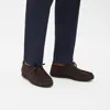 Theory Wallaughby Boot In Suede In Dark Brown