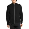 Theory Walton Cabled Cotton Zip Cardigan In Black