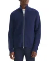Theory Walton Regular Fit Front Zip Sweater In Baltic Melange