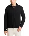 Theory Black Zip Bomber Jacket In Black