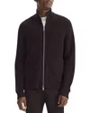 Theory Gary Ribbed Knit Zip Sweater Baltic/force Grey In Hickory