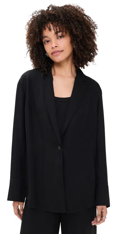 Theory Washed Twill Airy Blazer Black