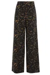 THEORY WATERCOLOUR EFFECT WIDE LEG PANTS