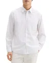 Theory Weekend Regular Fit Striped Shirt In Baltic/white