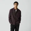 Theory Weekend Shirt In Cotton Check In Brown