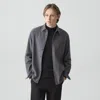 Theory Weekend Shirt In Cotton Flannel In Gray