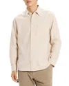 Theory Weekend Short Sleeve Shirt In Spun Flannel In Neutral