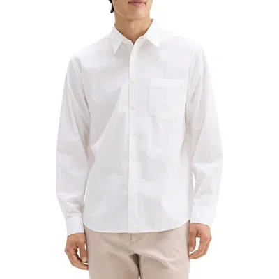 Theory Weekend Solid Cotton Button-up Shirt In White