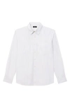 Theory Weekend Stripe Cotton Button-up Shirt In White