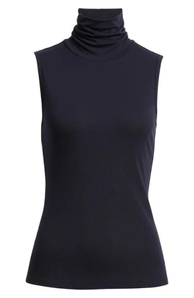 Theory Wendel Sleeveless Turtleneck Top In Purple