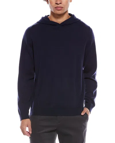 Theory Weston Wool & Cashmere-blend Hoodie In Blue