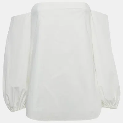 Pre-owned Theory White Cotton Laureema Top S