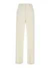 Theory White Pants With Belt Loops In White