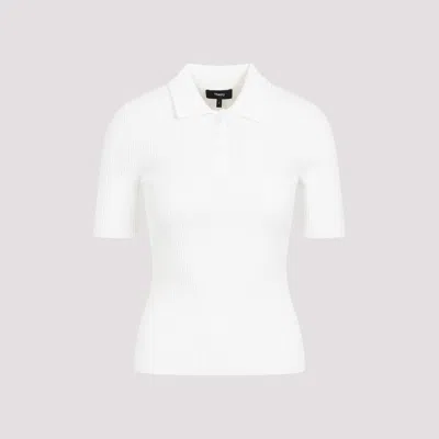 Theory Ribbed Polo In White