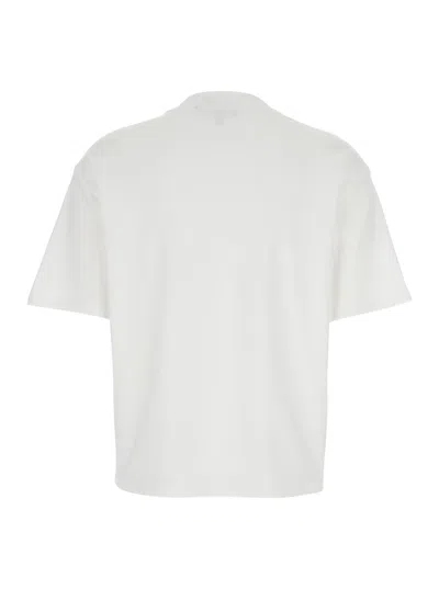 Theory White Round Neck T-shirt In Cotton Woman