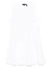 Theory Mini Dress With Crew Neck And Flared Skirt In White