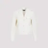 Theory Peak-lapeled Wool-blend Jacket In White