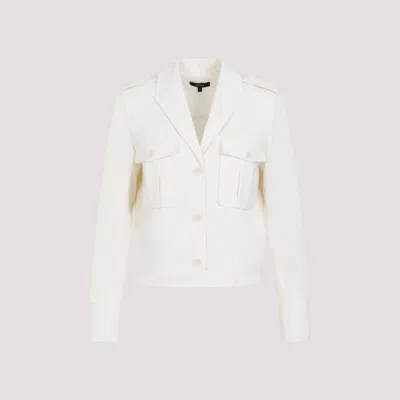 THEORY WHITE WOOL BOXY JACKET