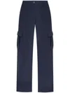 Theory Wide-leg Cargo Trousers In Blue