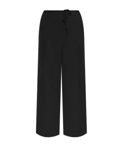 Theory Wide-leg Casual Pants In Black
