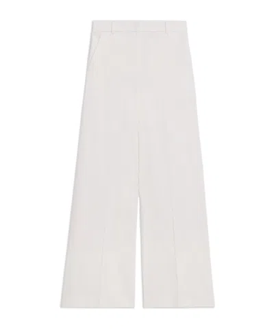 Theory Wide-leg Casual Pants In White