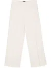 Theory Wide-leg Crepe Trousers In White