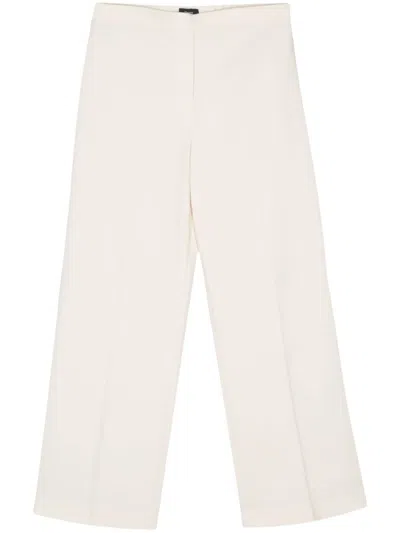 Theory Wide-leg Crepe Trousers In White