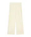 Theory Stripe Canvas High-rise Trousers In White
