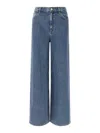 Theory High-waisted Wide-leg Jeans In Blue