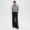 Theory Wide-leg Pant In Double-knit Jersey In Black
