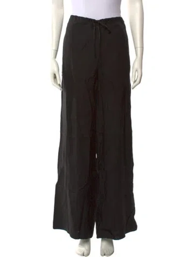Pre-owned Theory Wide Leg Pants In Black