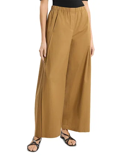 Theory Wide Leg Pants In Brown