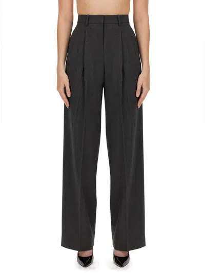 Theory Wide Leg Pants In Gray