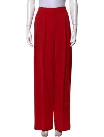Pre-owned Theory Wide Leg Pants In Red