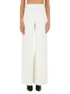 Theory Double Pleated Straight Pants In White