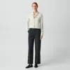 Theory Wide-leg Pull-on Pant In Admiral Crepe In Neutral