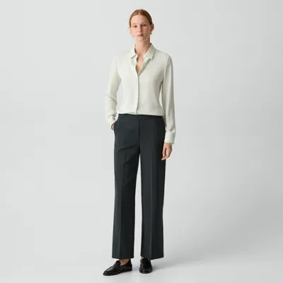 Theory Wide-leg Pull-on Pant In Admiral Crepe In Neutral