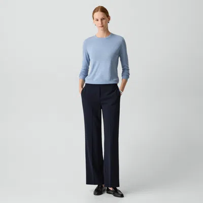 Theory Wide-leg Pull-on Pant In Admiral Crepe In Blue