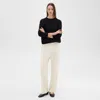 Theory Wide-leg Pull-on Pant In Admiral Crepe In Rice